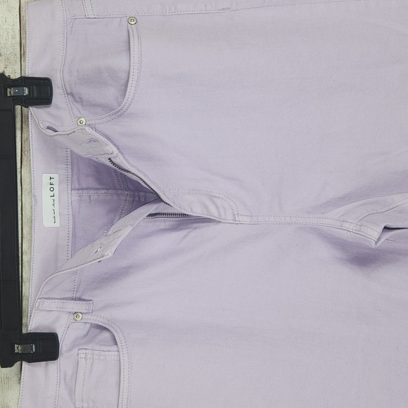 Loft, Women's Lavender Or Lilac Color, Bell Width, Raw Hem Jeans, Sz 32/14 - Picture 5 of 9